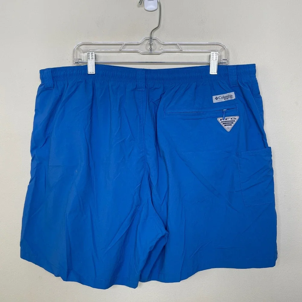 Columbia PFG Backcast‎ III Men XXL Blue Omni-Shade Water Shorts Trunks Outdoor